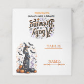 A Baby is Brewing Halloween Baby Shower Plaatskaartje (Buitenkant ongevouwen)