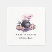 A Baby Is Brewing | Halloween Baby Shower Servet (Voorkant)