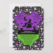 "A Baby is Brewing" modern halloween Baby shower Kaart (Achterkant)