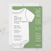 A Baby is Brewing - Neutral Couple's Baby shower Kaart (Voorkant)