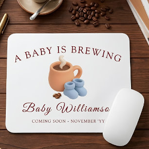 A Baby Is Brewing Persoonlijke Baby Aankondiging Muismat
