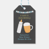 A Baby is Brouwen BABY-Q Gift Labels (Boy) Cadeaulabel (Voorkant)