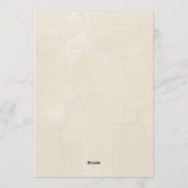 A baby shower invitation with delicate floral kaart (Achterkant)