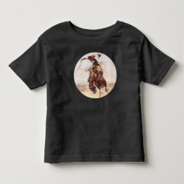 A Bad Hoss beroemd gemaakt door Bucking Bronco Kinder Shirts