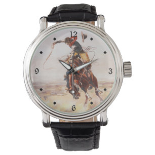 A Bad Hoss Charles Russell Fine Art Horloge