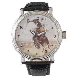 A Bad Hoss Charles Russell Fine Art Horloge