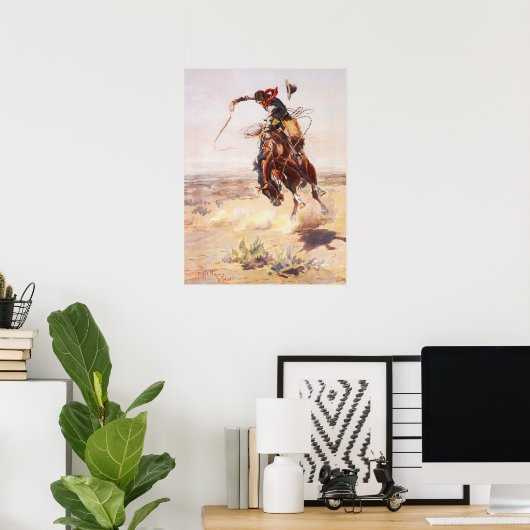 A Bad Hoss Charles Russell Fine Art Poster (Thuiskantoor)