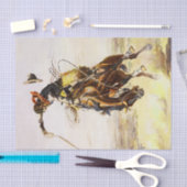 “A Bad Hoss” door Charles M Russell Tissuepapier (Craft)