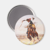 A Bad Hoss door Charles Marion Russell in 1904 Magneet (Voorkant / Achterkant)