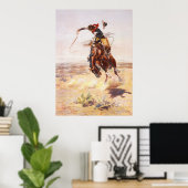 A Bad Hoss door Charles Marion Russell in 1904 Poster (Thuiskantoor)