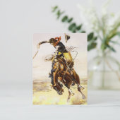 "A Bad Hoss" van Charles M Russell Briefkaart (Staand voorkant)
