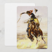 "A Bad Hoss" van Charles M Russell Kaart (Voorkant / Achterkant)
