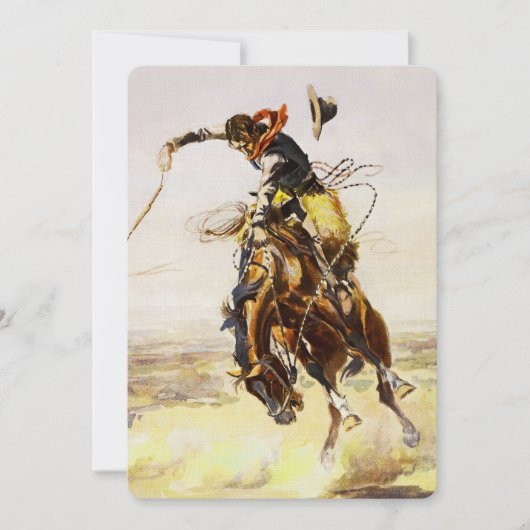 "A Bad Hoss" van Charles M Russell Kaart (Voorkant)