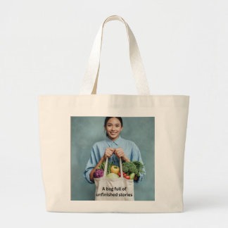 A Bag Full of Unfinished Stories – Literary Canvas Grote Tote Bag