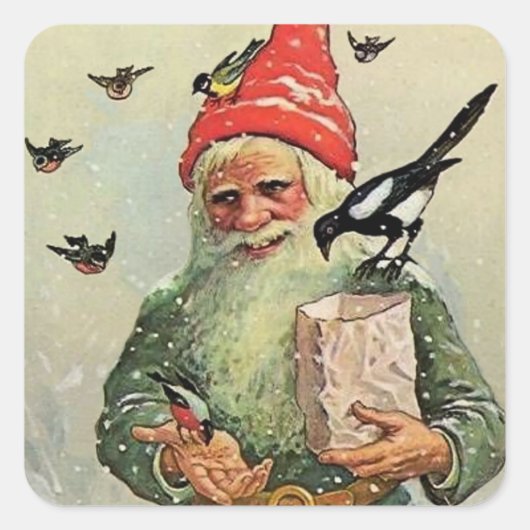 "A Bag of Birdseed" door Jenny Nystrom Vierkante Sticker (Voorkant)