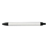 A ballpoint pen with a white, textured barrel  (Voorkant)