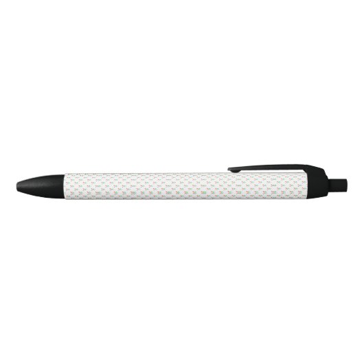 A ballpoint pen with a white, textured barrel (Bovenkant)