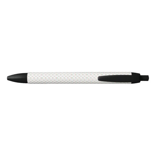 A ballpoint pen with a white, textured barrel  (Achterkant)