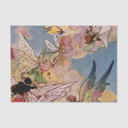 "A Band of Fairies" van Florence Anderson Tissuepapier (Voorkant)