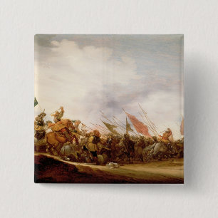 A Battle Scene, 1653 Vierkante Button 5,1 Cm