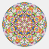 A Bead Mandala Ronde Sticker (Voorkant)