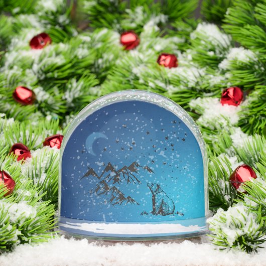 A Bear & a Moon Sneeuwbol (Kerstmis)