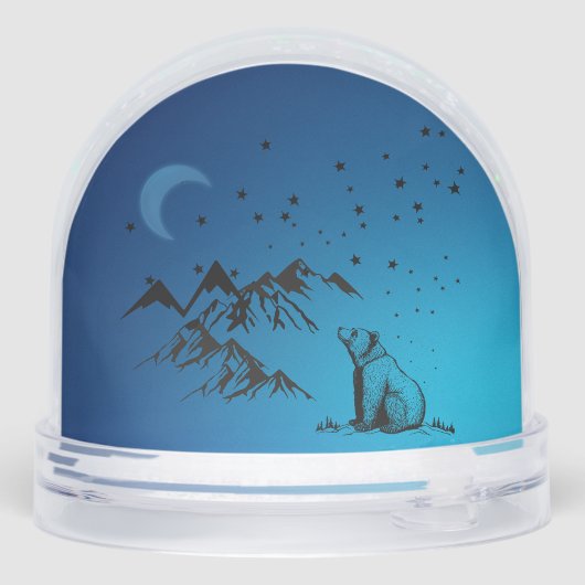 A Bear & a Moon Sneeuwbol (Achterkant)