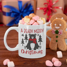 A Beardy Merry Christmas Cute Bear Koffiemok