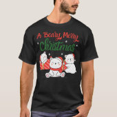 A Beary Merry Christmas - Cute Sleeping Polar Bear T-shirt (Voorkant)