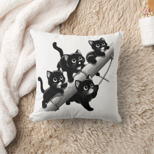A beautiful and cute design for small black cats kussen (Deken)