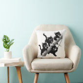 A beautiful and cute design for small black cats kussen (Stoel)