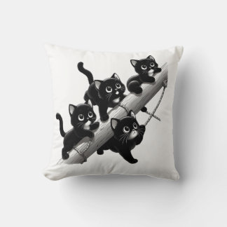 A beautiful and cute design for small black cats kussen