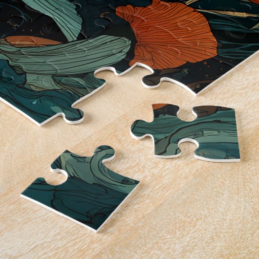 A Beautiful Art Nouveau Mermaid with Red Hair Legpuzzel (Zijkant)