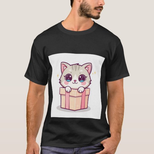 A beautiful cat in the gifts - a wonderful surpris t-shirt (Voorkant)
