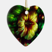 A Beautiful Flower on a Valentine's Day Tree Keramisch Ornament (Rechts)
