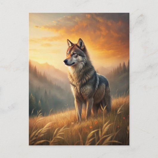 A Beautiful Forest Wolf Briefkaart (Voorkant)