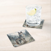 A Beautiful Forest Wolf Kartonnen Onderzetters (Insitu)