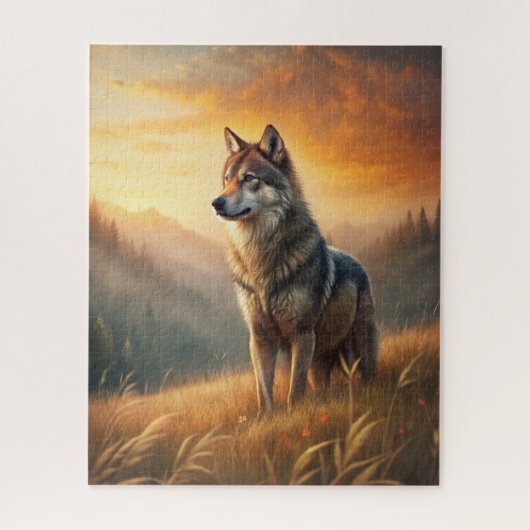 A Beautiful Forest Wolf Legpuzzel (Verticaal)