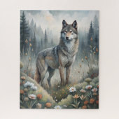 A Beautiful Forest Wolf Legpuzzel (Verticaal)
