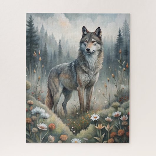 A Beautiful Forest Wolf Legpuzzel (Verticaal)