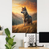 A Beautiful Forest Wolf Poster (Thuiskantoor)