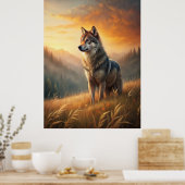 A Beautiful Forest Wolf Poster (Keuken)