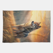 A Beautiful Forest Wolf Theedoek (Horizontaal)