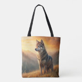 A Beautiful Forest Wolf Tote Bag (Achterkant)