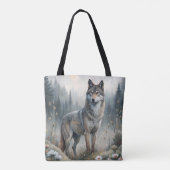 A Beautiful Forest Wolf Tote Bag (Achterkant)