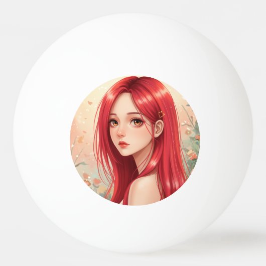 A beautiful girl exuding grace in nature pingpongbal (Voorkant)