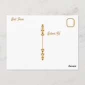 A Beautiful Gold and Turquoise Angel Briefkaart (Achterkant)