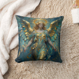 A Beautiful Gold and Turquoise Angel  Kussen