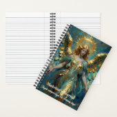 A Beautiful Gold and Turquoise Angel  Notitieboek (Binnen)
