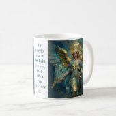 A Beautiful Gold and Turquoise Angel Personalized Koffiemok (Voorkant rechts)